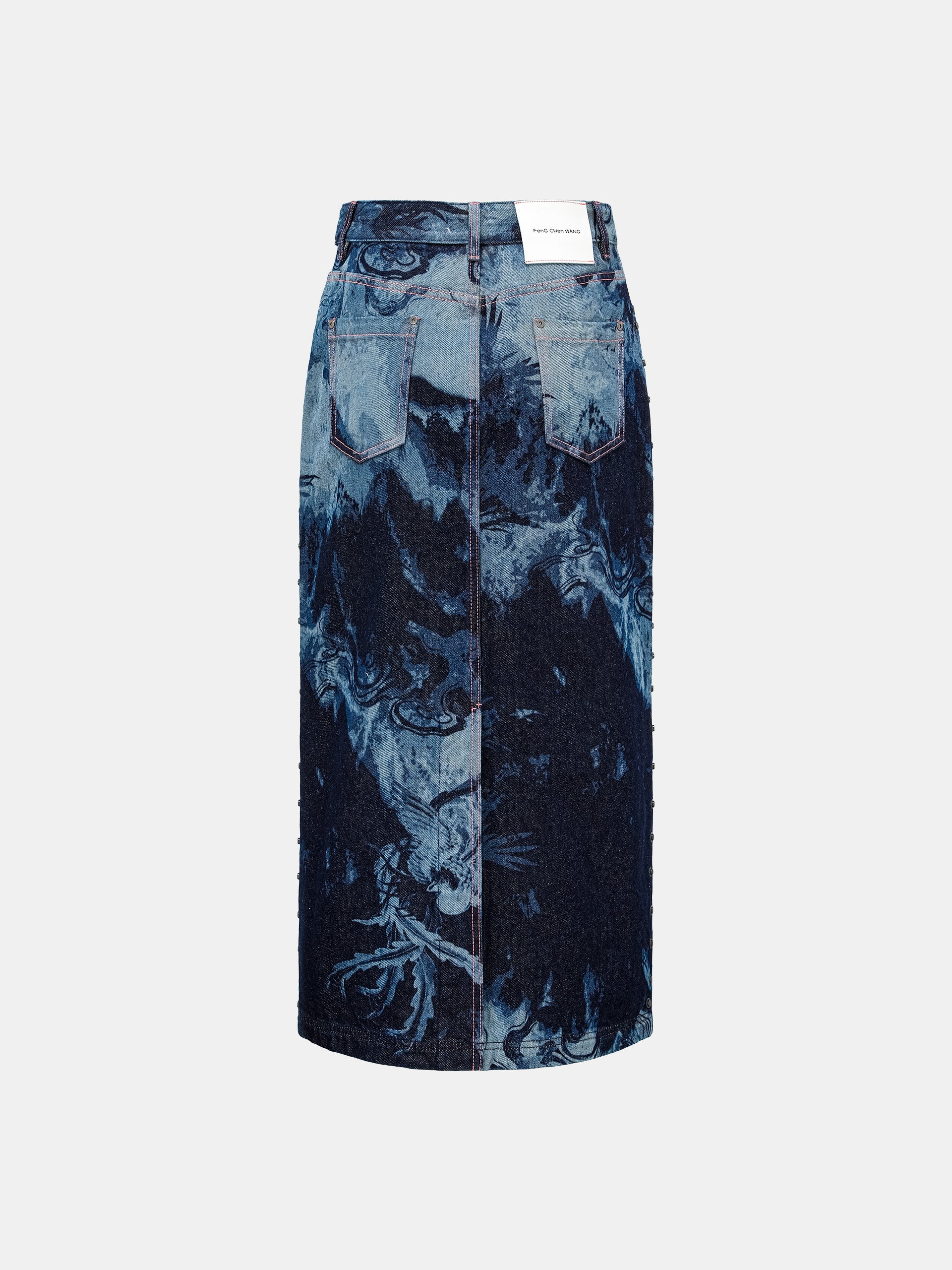 LIBERTY BELL | Reversible Printed Denim Skirt | NoirByJai Fashion Boutique